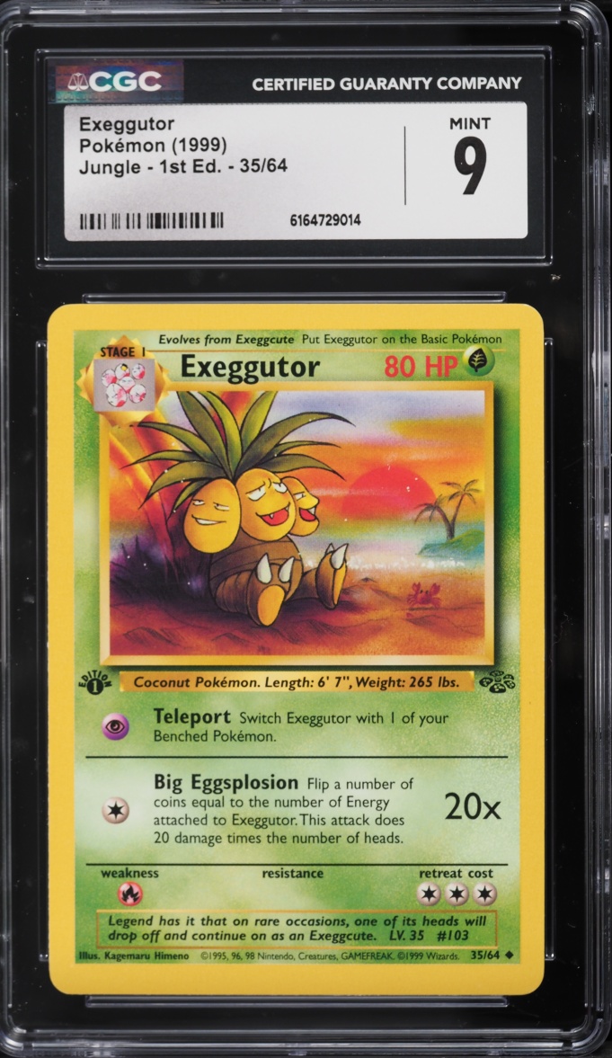 1999 Pokemon Jungle 1st Edition Exeggutor #35 CGC 9 MINT