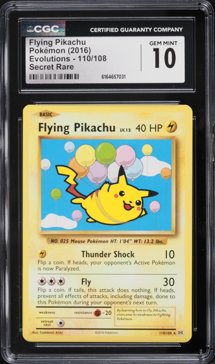 2016 Pokemon XY Evolutions Flying Pikachu #110 CGC 10 GEM MINT
