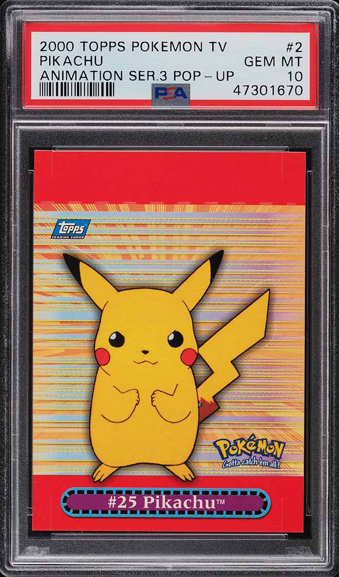 2000 Topps Pokemon TV Animation Series 3 Pop-Up Pikachu #2 PSA 10 GEM