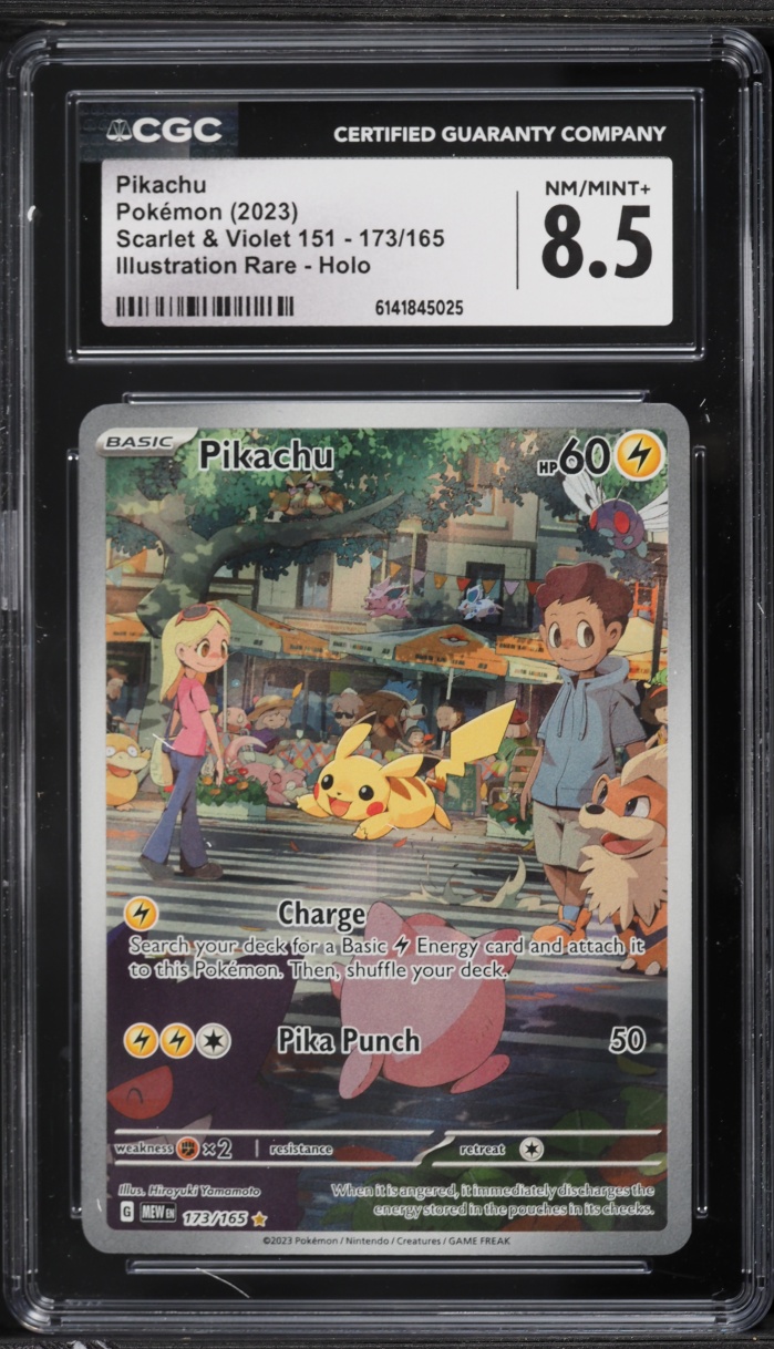2023 Pokemon Scarlet & Violet 151 IR Pikachu #173 CGC 8.5 NM-MT+