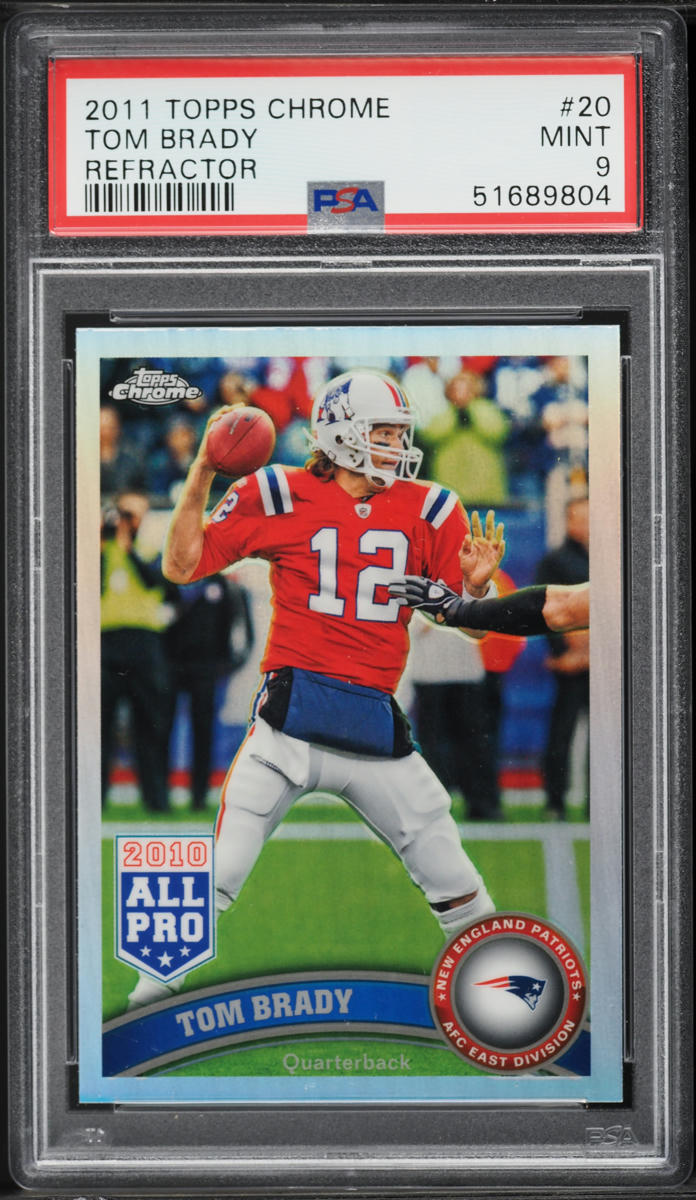 2011 Topps Chrome Refractor Tom Brady #20 PSA 9 MINT