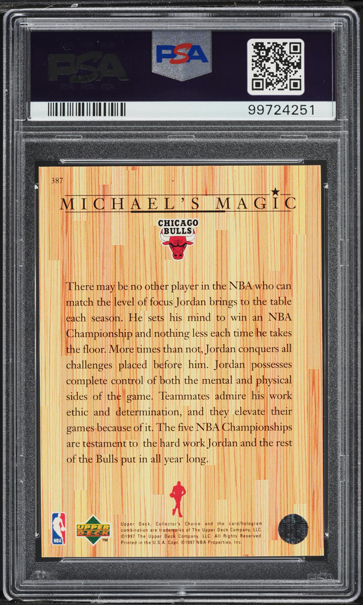 1997 Collector's Choice Michael Jordan #387 PSA 7 NRMT