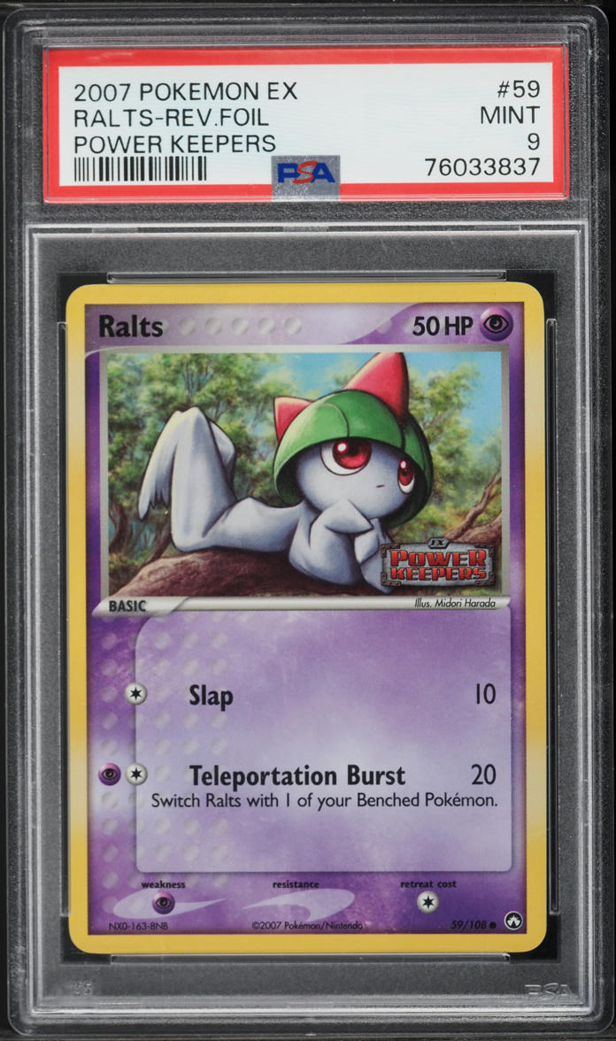 2007 Pokemon EX Power Keepers Reverse Holo Ralts #59 PSA 9 MINT