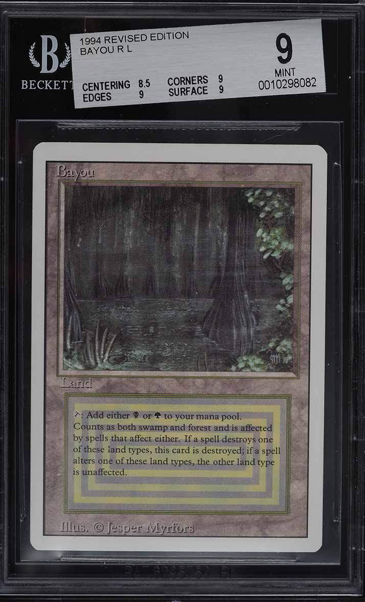 1994 Magic The Gathering MTG Revised Edition Bayou CGC 8.5 NM-MT+