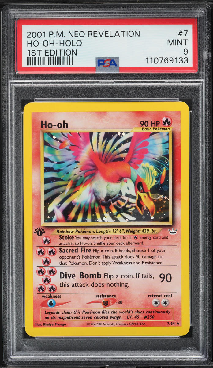 2001 Pokemon Neo Revelation 1st Edition Holo Ho-Oh #7 PSA 9 MINT