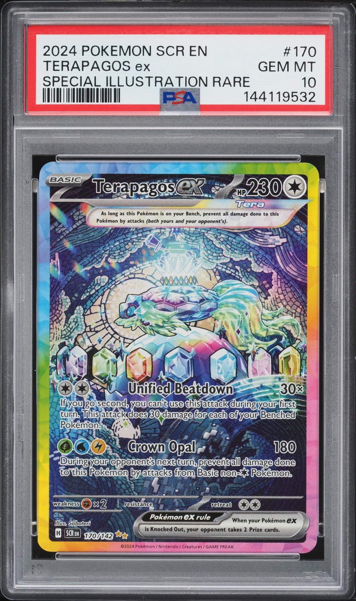 2024 Pokemon Scarlet & Violet Stellar Crown SIR Terapagos Ex #170 PSA 10 GEM MINT