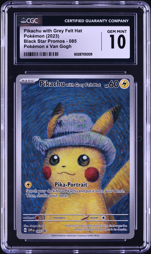 2023 Pokemon SV Black Star Promo Van Gogh Pikachu With Grey