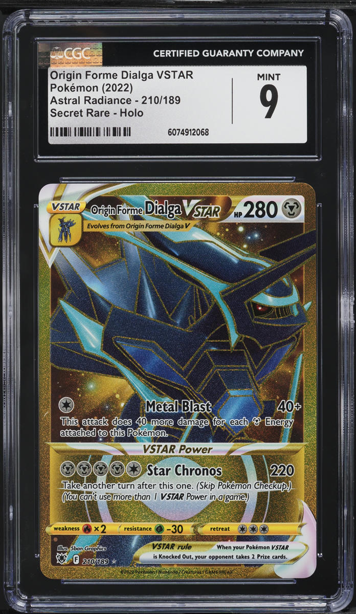 2022 Pokemon SWSH Astral Radiance Gold Rare Origin Forme Dialga VSTAR CGC 9 MINT