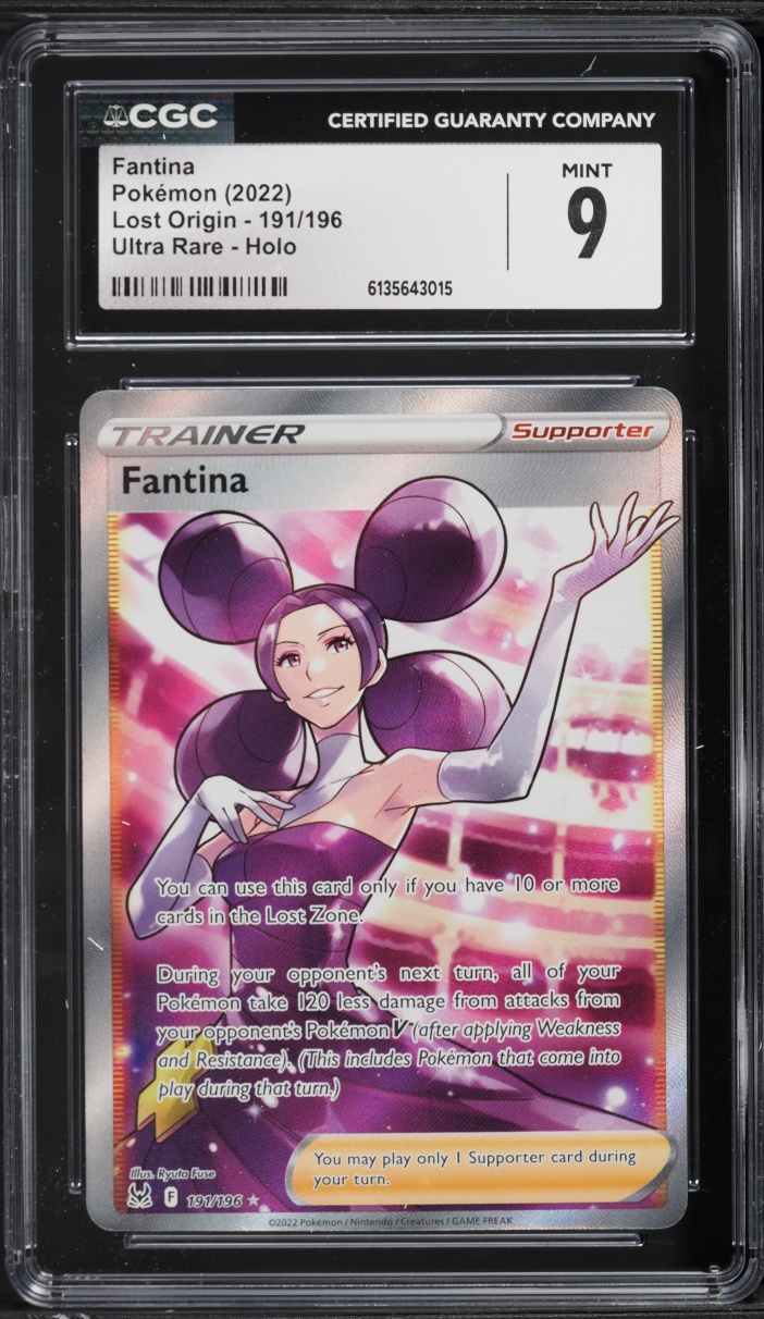 2022 Pokemon Sword & Shield Lost Origin Full Art Fantina #191 CGC 9 MINT
