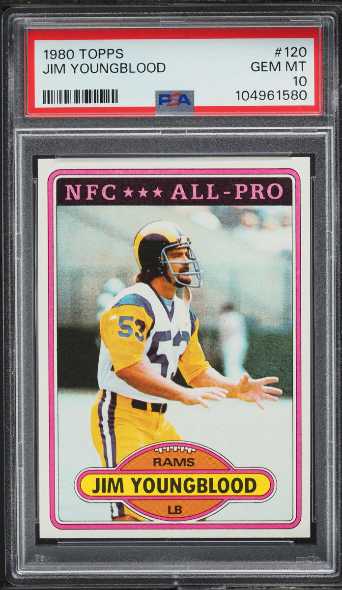 1980 Topps Football Jim Youngblood #120 PSA 10 GEM MINT