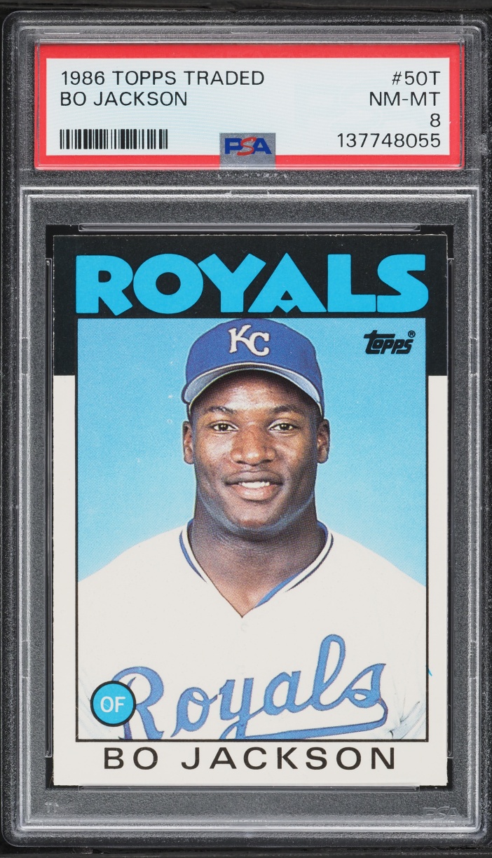 1986 Topps Traded Bo Jackson ROOKIE #50T PSA 8 NM-MT