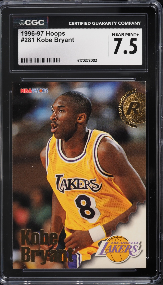 1996 Hoops Kobe Bryant ROOKIE #281 CGC 7.5 NRMT+