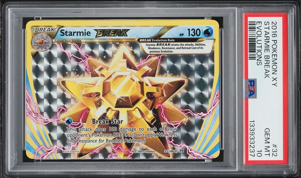2016 Pokemon XY Evolutions Holo Starmie BREAK #32 PSA 10 GEM MINT