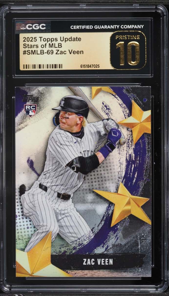2025 Topps Update Stars Of MLB Zac Veen ROOKIE #SMLB-69 CGC 10 PRISTINE