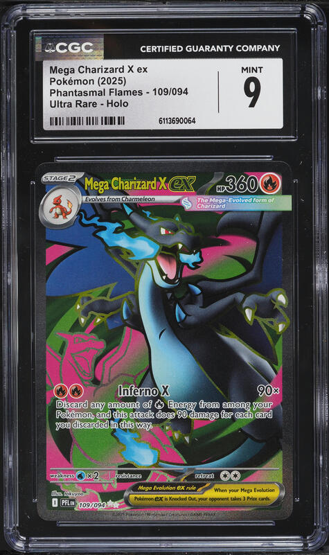 2025 Pokemon Japanese Mega Inferno X Full Art Mega Charizard X ex