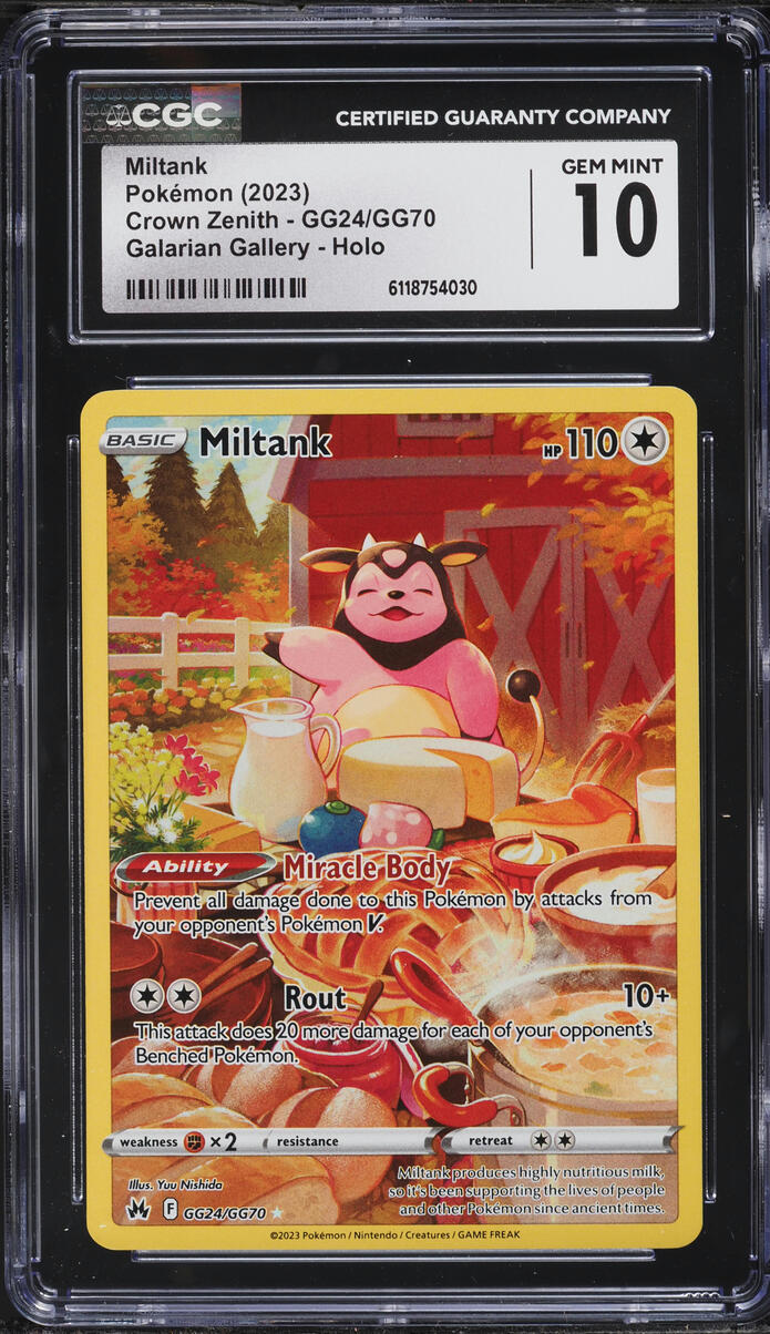 2023 Pokemon Sword & Shield Crown Zenith Alt Art Miltank #GG24 CGC 10 GEM MINT