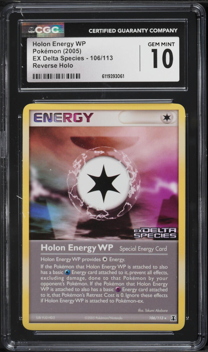 2005 Pokemon EX Delta Species Reverse Holo Holon Energy WP #106 CGC 10 GEM MINT