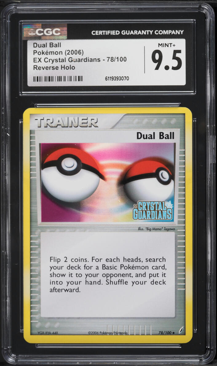 2006 Pokemon EX Crystal Guardians Reverse Holo Dual Ball #78 CGC 9.5 MINT+