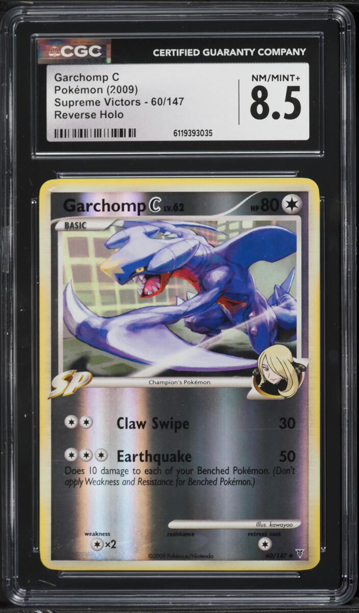 2009 Pokemon Platinum Supreme Victors Reverse Holo Garchomp C #60 CGC 8.5 NM-MT+