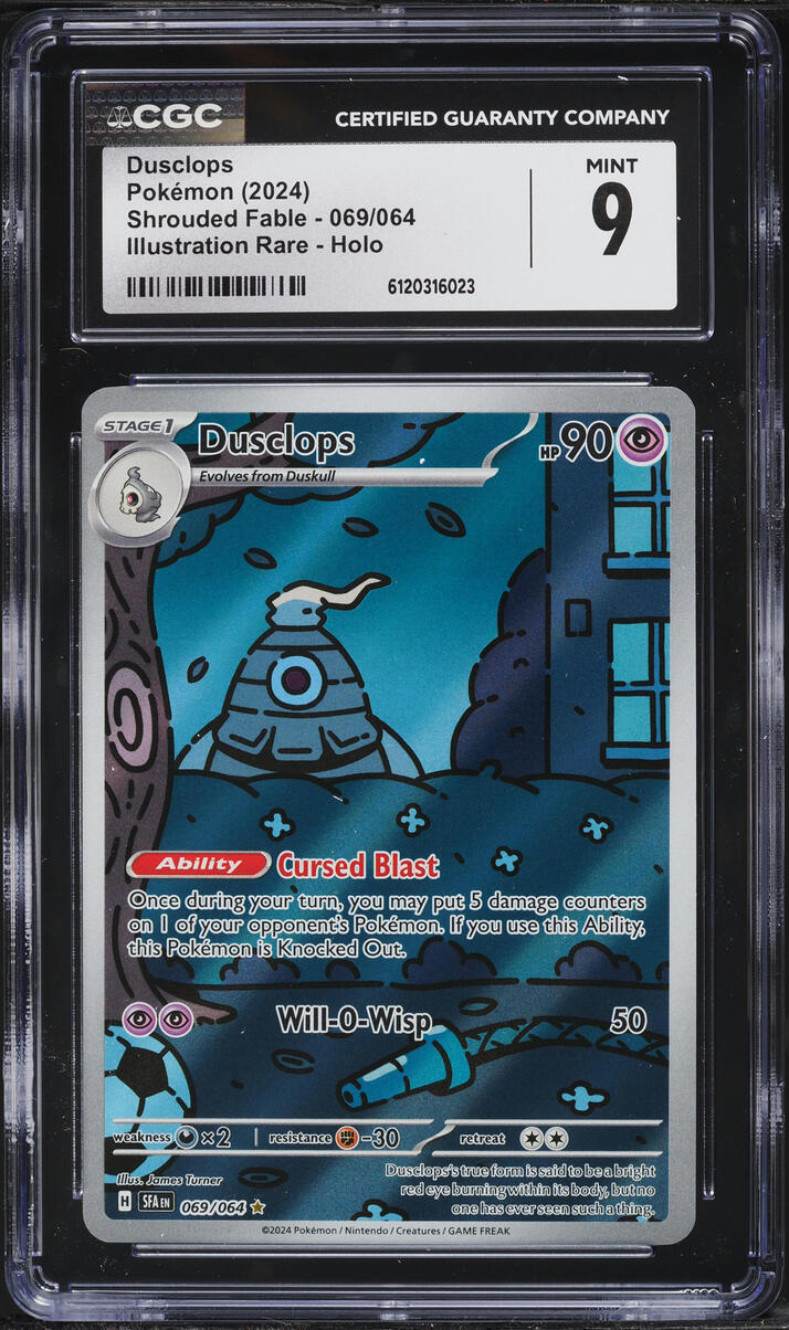 2024 Pokemon Scarlet & Violet Shrouded Fable IR Dusclops #69 CGC 9 MINT