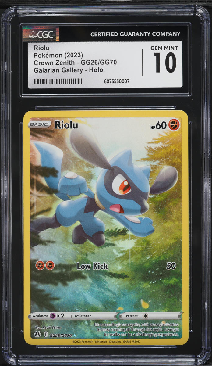 2023 Pokemon Sword & Shield Crown Zenith Full Art Riolu #GG26 CGC 10 GEM MINT
