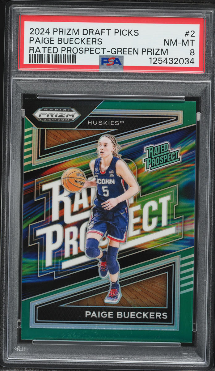 2024 Panini Prizm Draft Picks Green Paige Bueckers ROOKIE #2 PSA 8 NM-MT