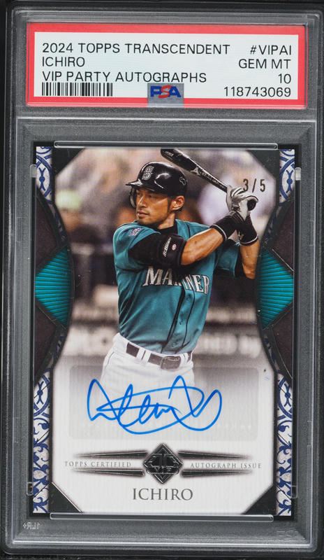 2024 Topps Black And White Ichiro #9 PSA 10 GEM MINT on Fanatics