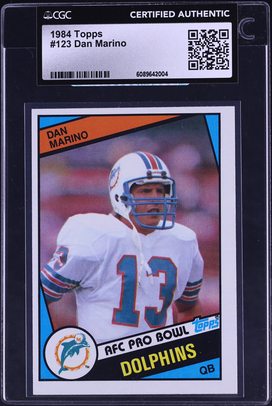 1984 Topps Football Dan Marino ROOKIE #123 CGC AUTH