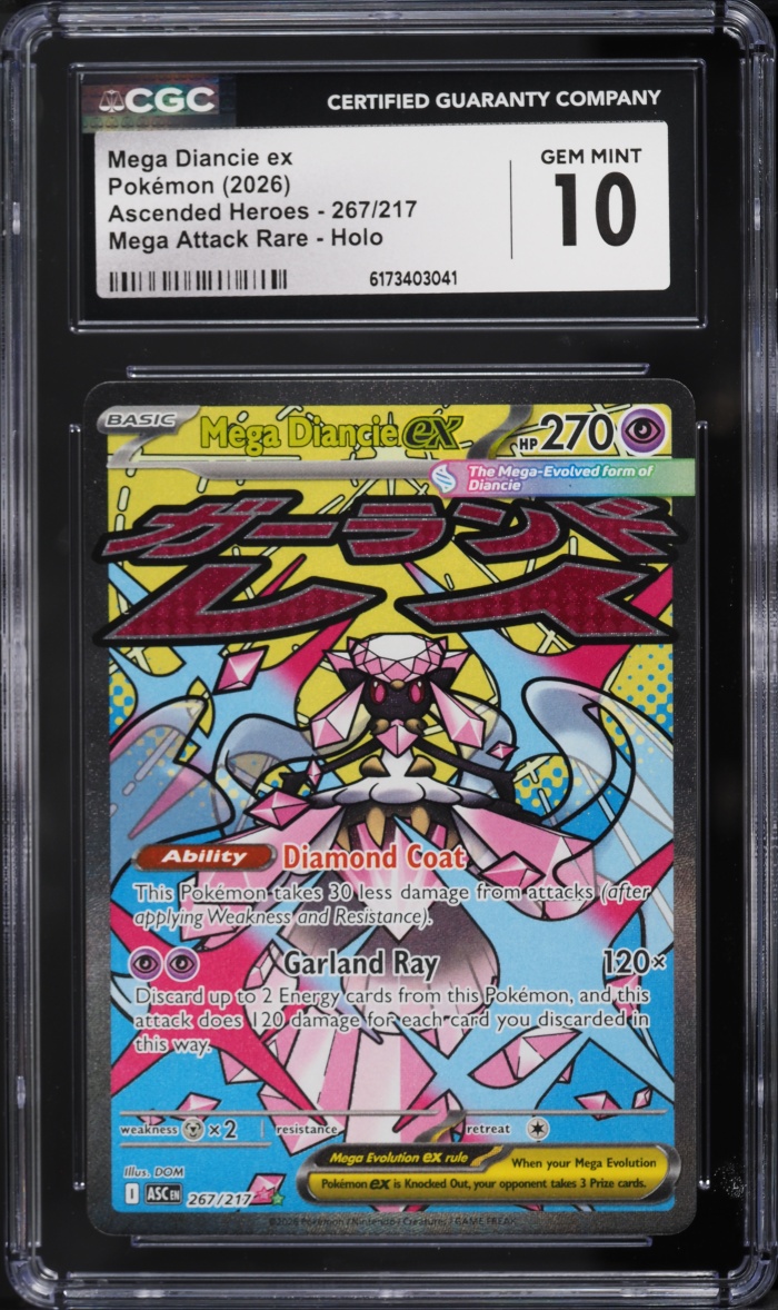 2026 Pokemon Mega Evolution Ascended Heroes MA Mega Diancie EX #267 CGC 10 GEM MINT