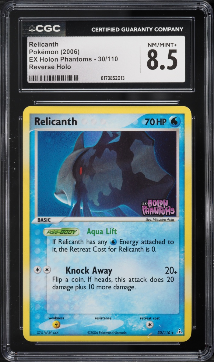 2006 Pokemon EX Holon Phantoms Reverse Holo Relicanth #30 CGC 8.5 NM-MT+