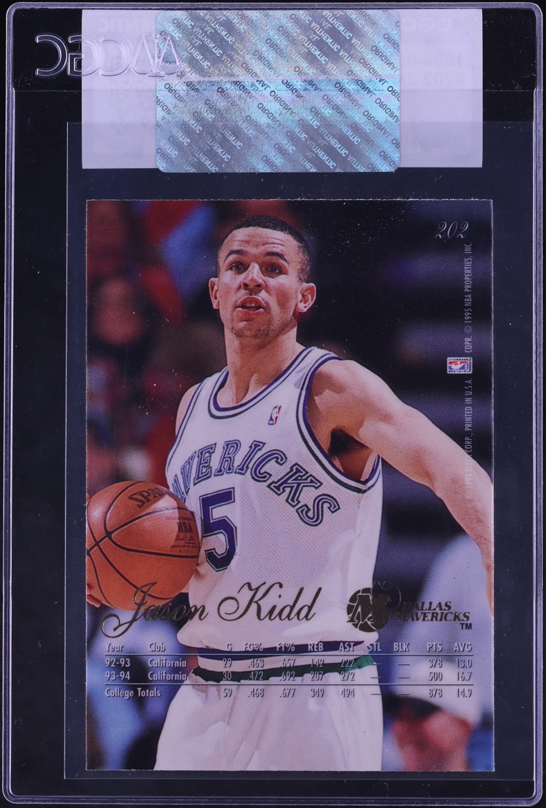 1994 Flair Basketball Jason Kidd ROOKIE #202 CGC AUTH