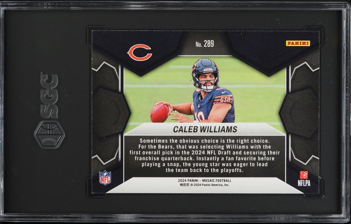 2024 Panini Mosaic NFL Debut Caleb Williams ROOKIE #289 SGC 10 GEM MINT