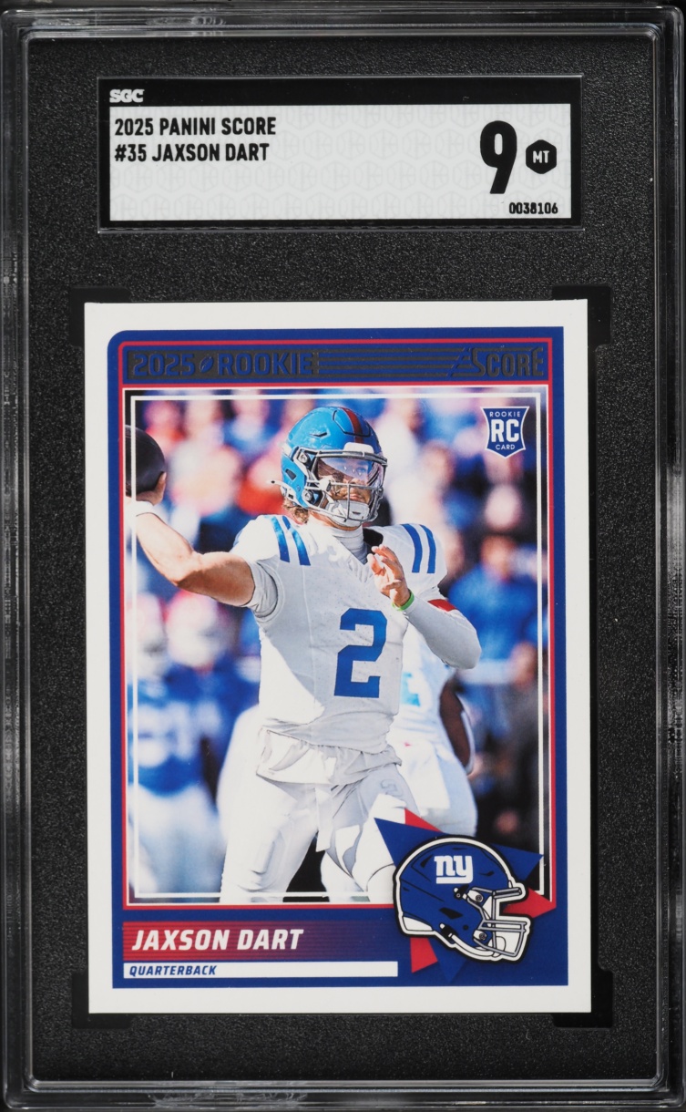 2025 Score Football Jaxson Dart ROOKIE #35 SGC 9 MINT