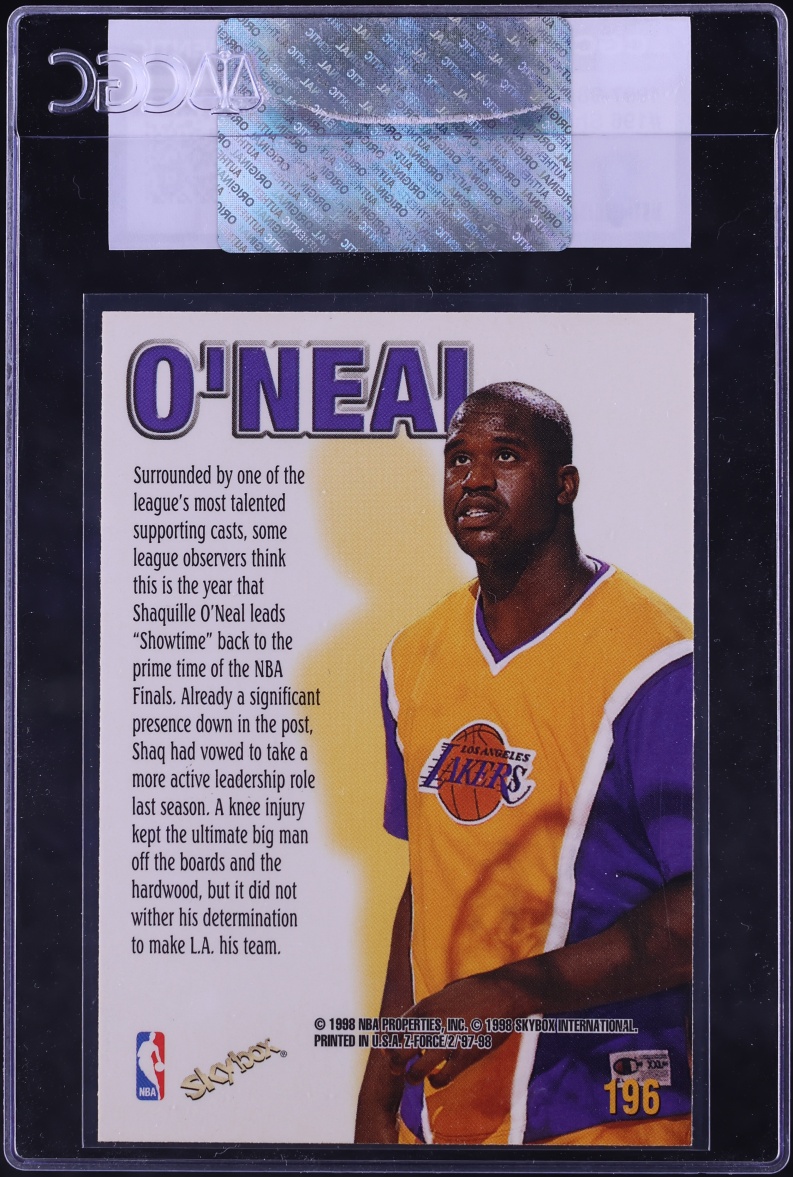 1997 Skybox Z-Force Zupermen Shaquille O'Neal #196 CGC AUTH