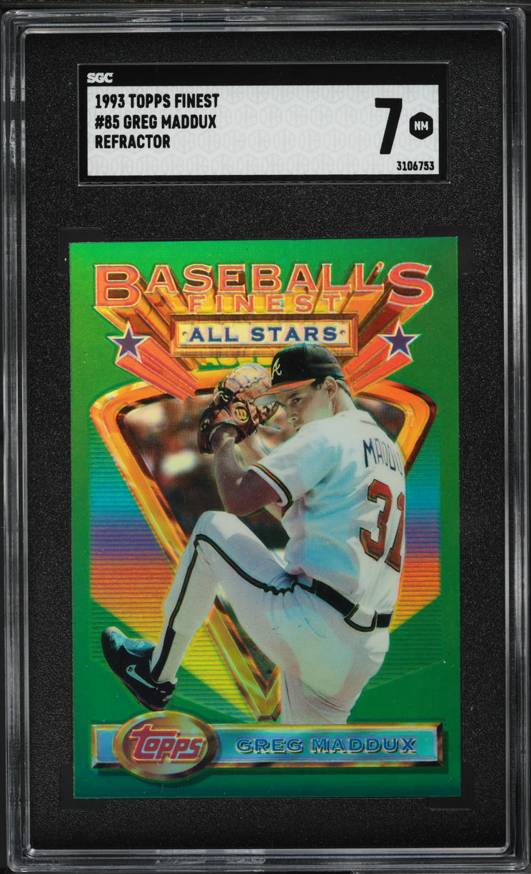 1993 Finest Refractor Greg Maddux #85 SGC 7 NRMT
