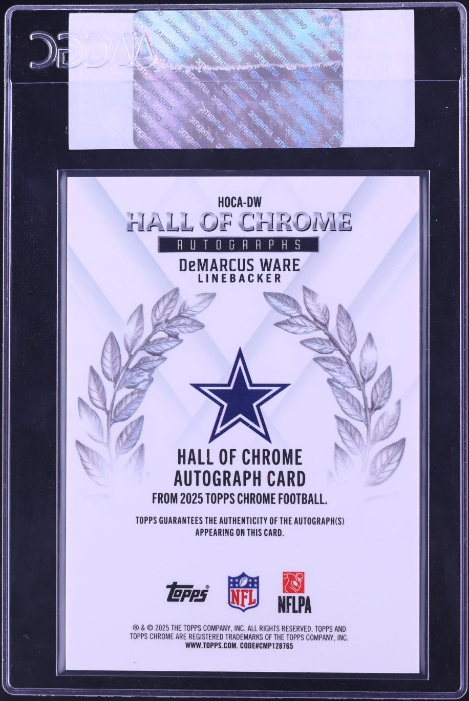 2025 Topps Chrome Hall Of Gold Geometric Refractor DeMarcus Ware AUTO /50 #HOCA-DW CGC AUTH
