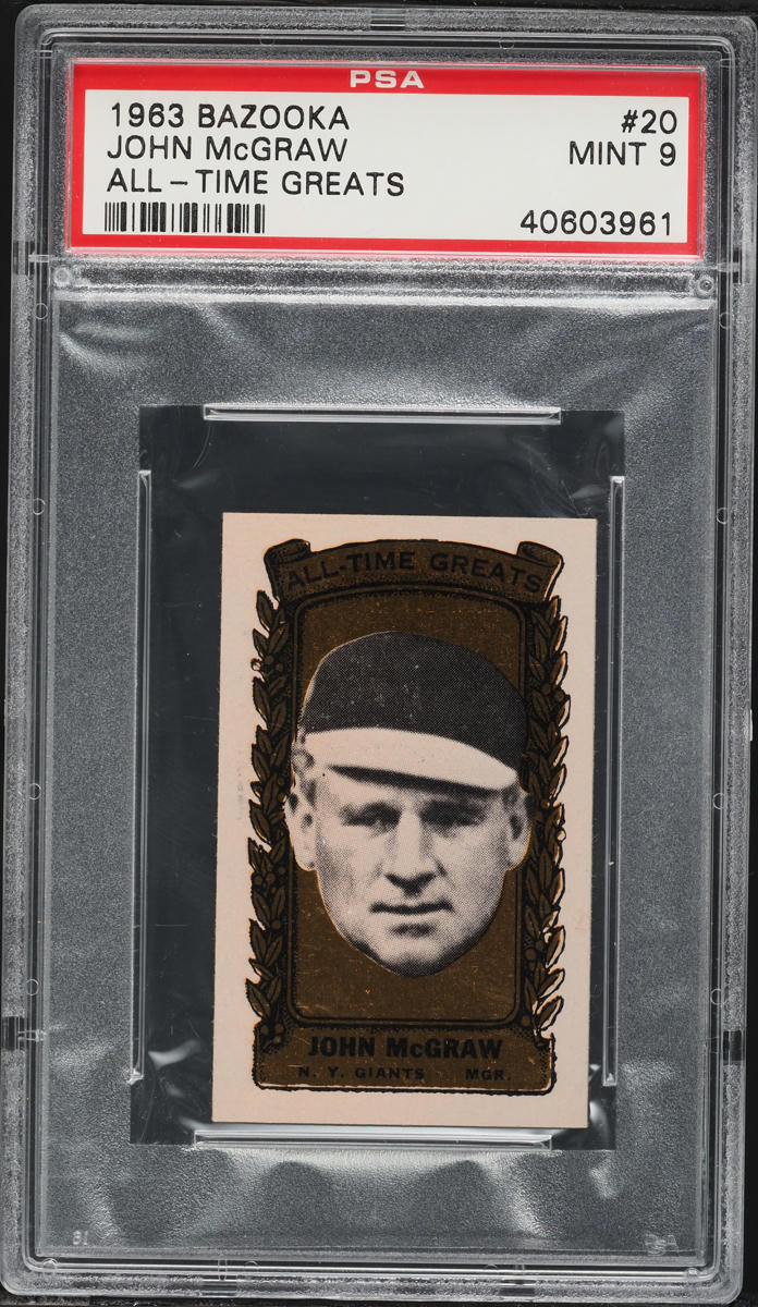 1963 Bazooka All-Time Greats John McGraw #20 PSA 9 MINT