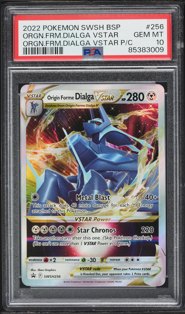 2022 Pokemon Sword & Shield Promo Holo Origin Forme Dialga VSTAR #256 PSA 10 GEM MINT
