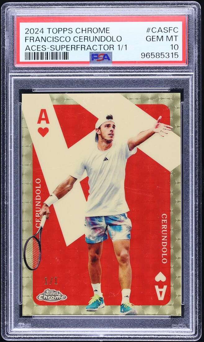 2024 Topps Chrome Aces Superfractor Francisco Cerundolo 1/1 #CAS-FC PSA 10 GEM