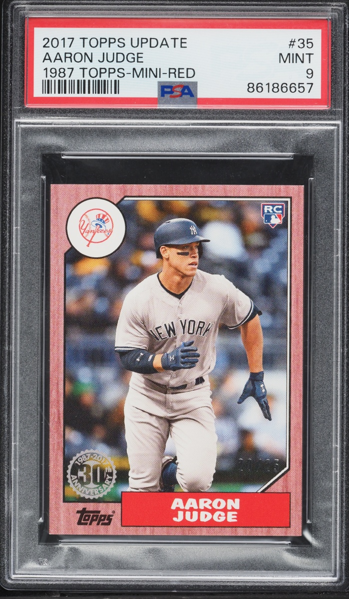 2017 Topps Update '87 Mini Red Aaron Judge ROOKIE #35 PSA 9 MINT