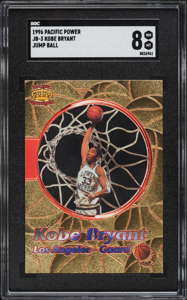 1996 Pacific Power Jump Ball Kobe Bryant ROOKIE #JB-3 SGC 8 NM-MT