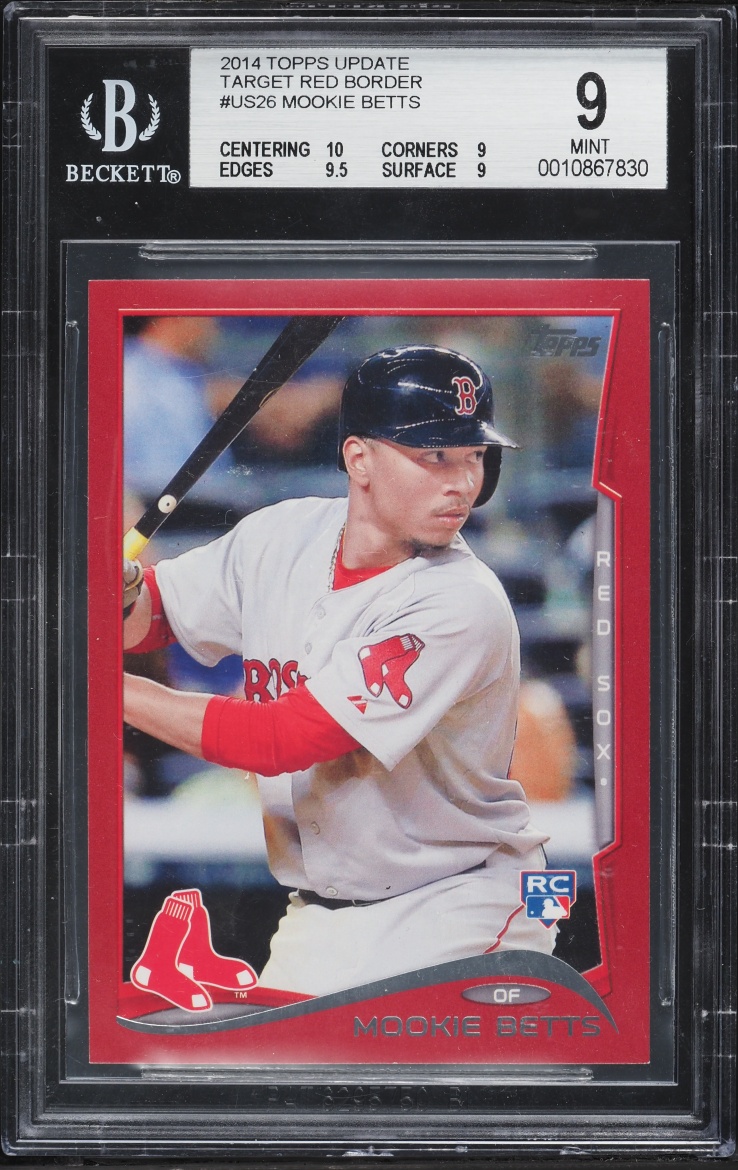 2014 Topps Update Target Red Border Mookie Betts ROOKIE #US26 BGS 9 MINT