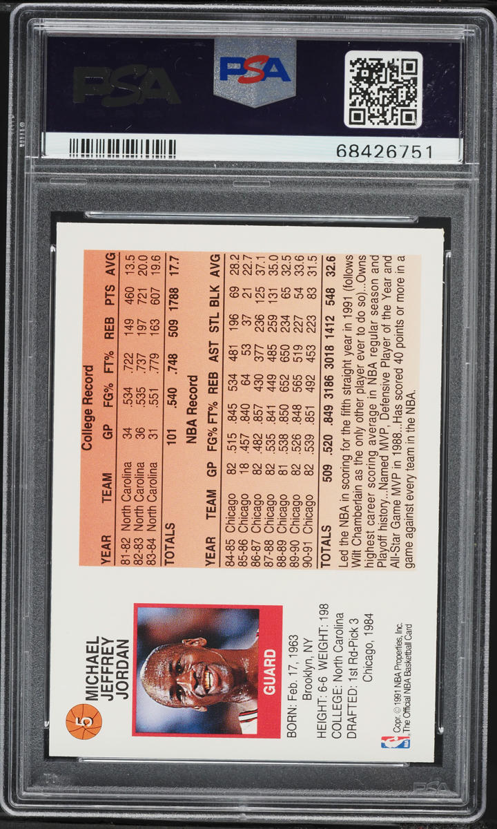 1991 Hoops McDonald's Michael Jordan #5 PSA 10 GEM MINT