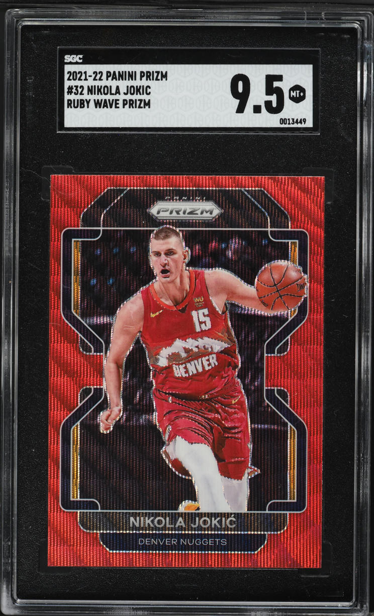 2021 Panini Prizm Ruby Wave Nikola Jokic #32 SGC 9.5 MINT+