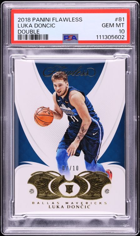 2018 Panini Flawless Double Luka Doncic /10 #81 PSA 10 GEM MINT