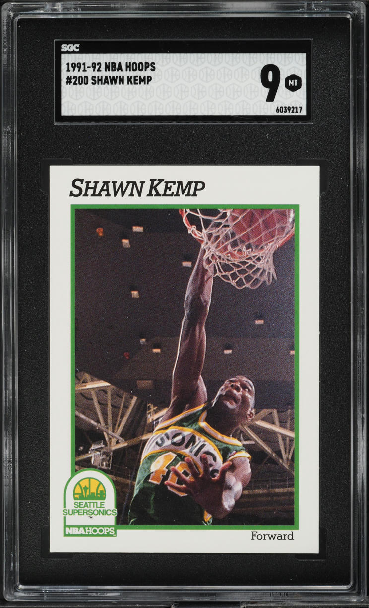 1991 Hoops Shawn Kemp #200 SGC 9 MINT