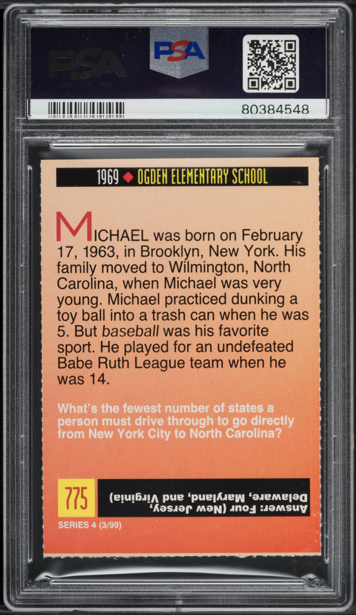 1999 Sports Illustrated For Kids Series 4 Michael Jordan #775 PSA 8 NM-MT