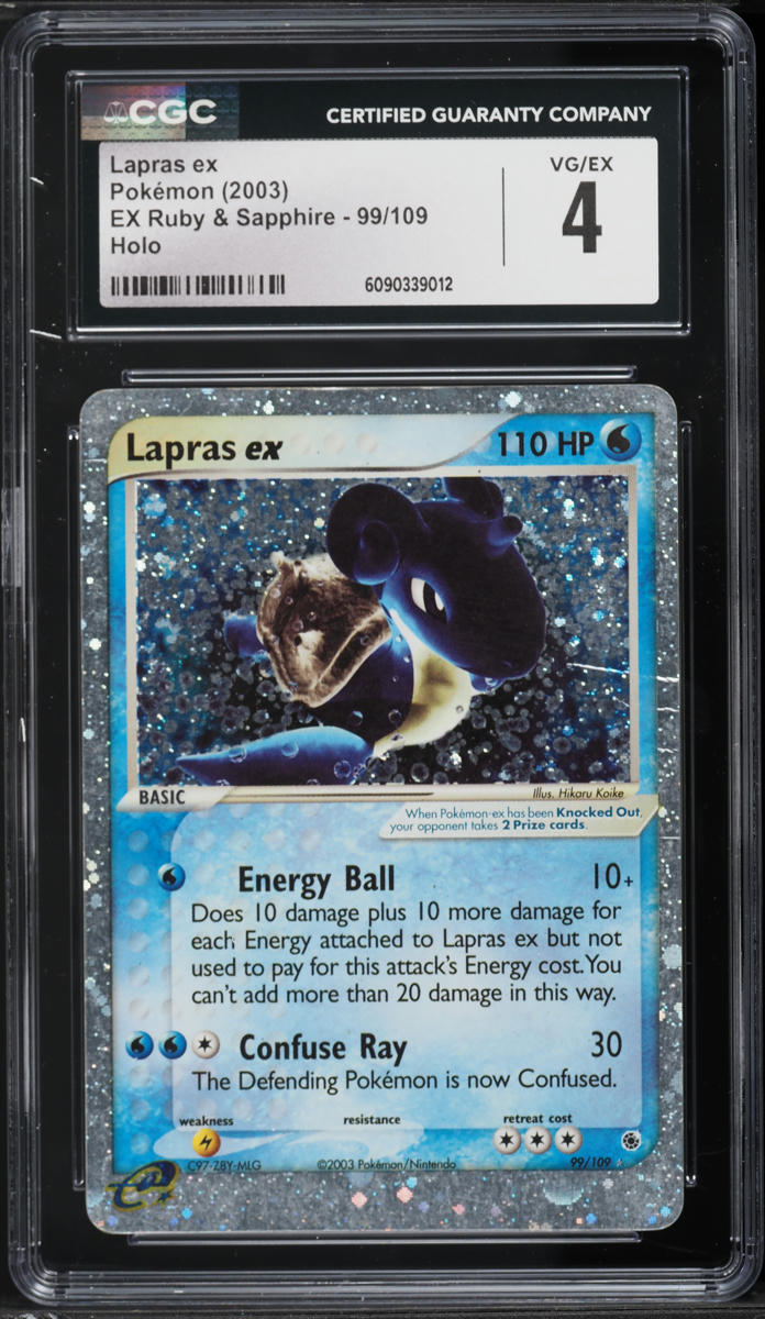 2003 Pokemon EX Ruby & Sapphire Holo Lapras ex #99 CGC 4 VGEX on ...