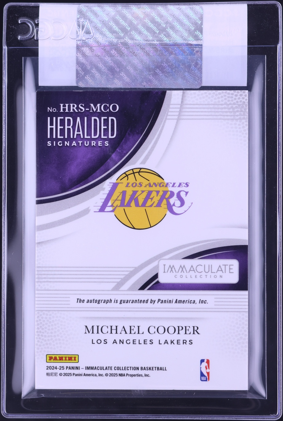 2024 Immaculate Collection Heralded Signatures Michael Cooper AUTO 99/99 #HRS-MCO CGC AUTH