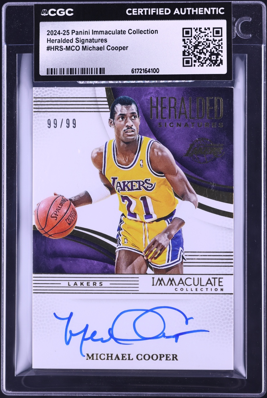 2024 Immaculate Collection Heralded Signatures Michael Cooper AUTO 99/99 #HRS-MCO CGC AUTH
